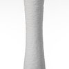 Uniquewise Contemporary Ceramic Textured Slim Hourglass Shape Table Vase Flower Holder, White QI004361.WT